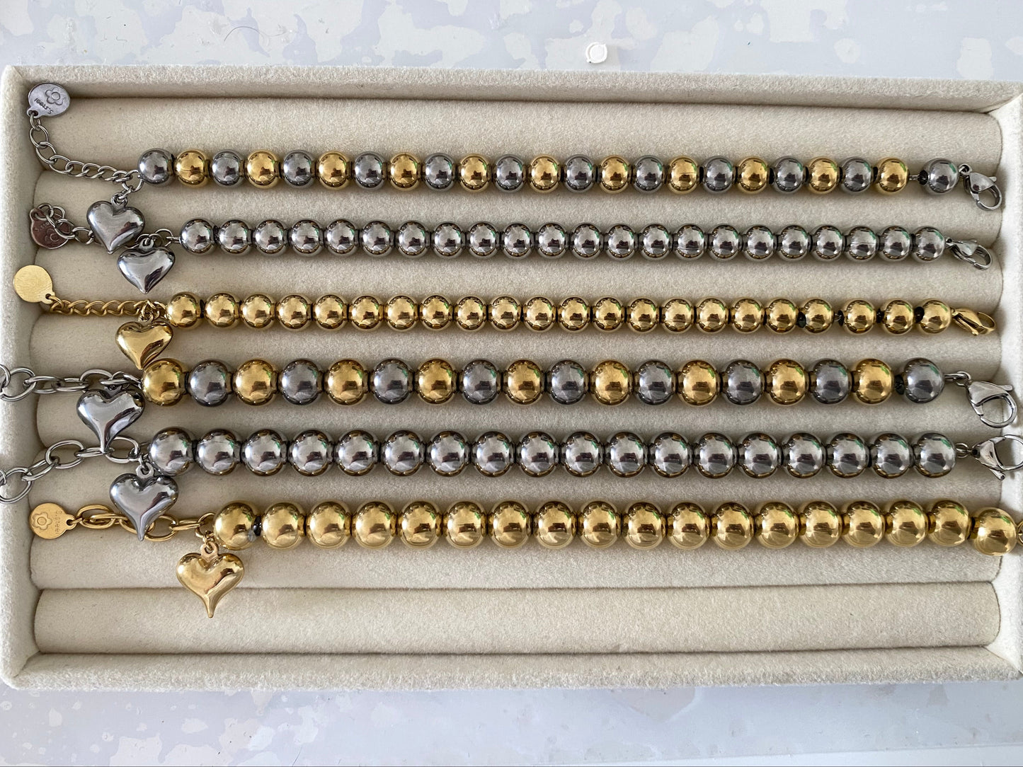 Bracciale Sonaglio Cuore 7mm