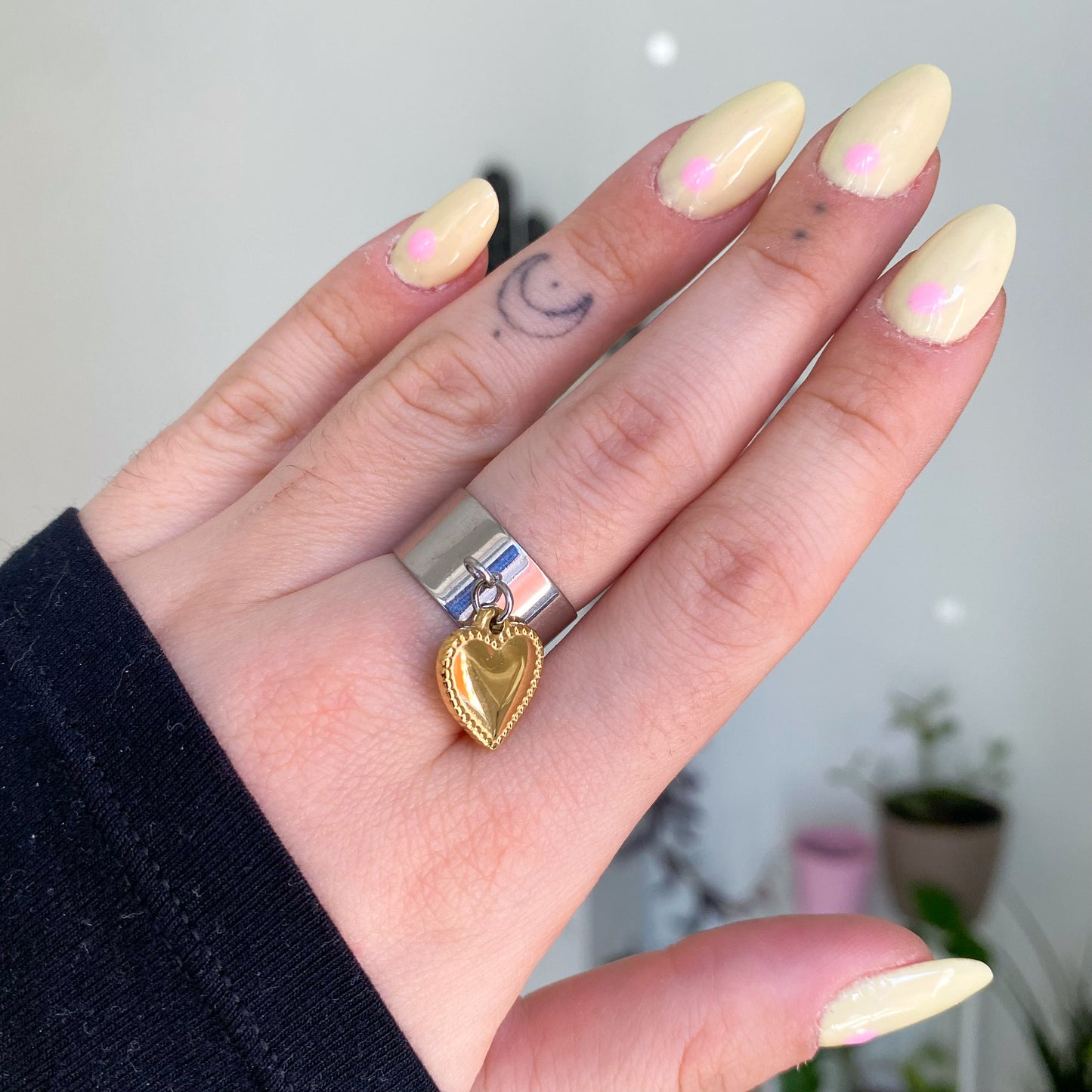 Anello Cuore Bicolor