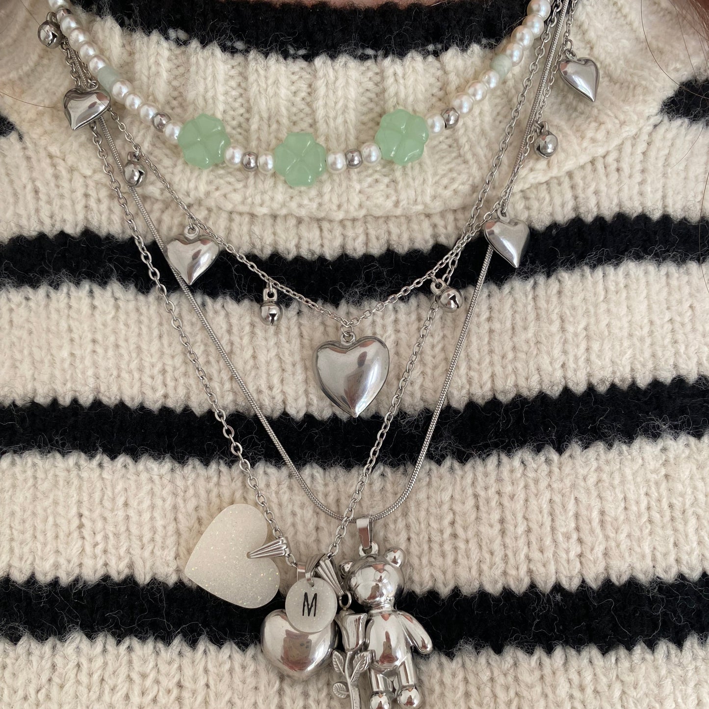 Collana Portami Fortuna verde chiaro