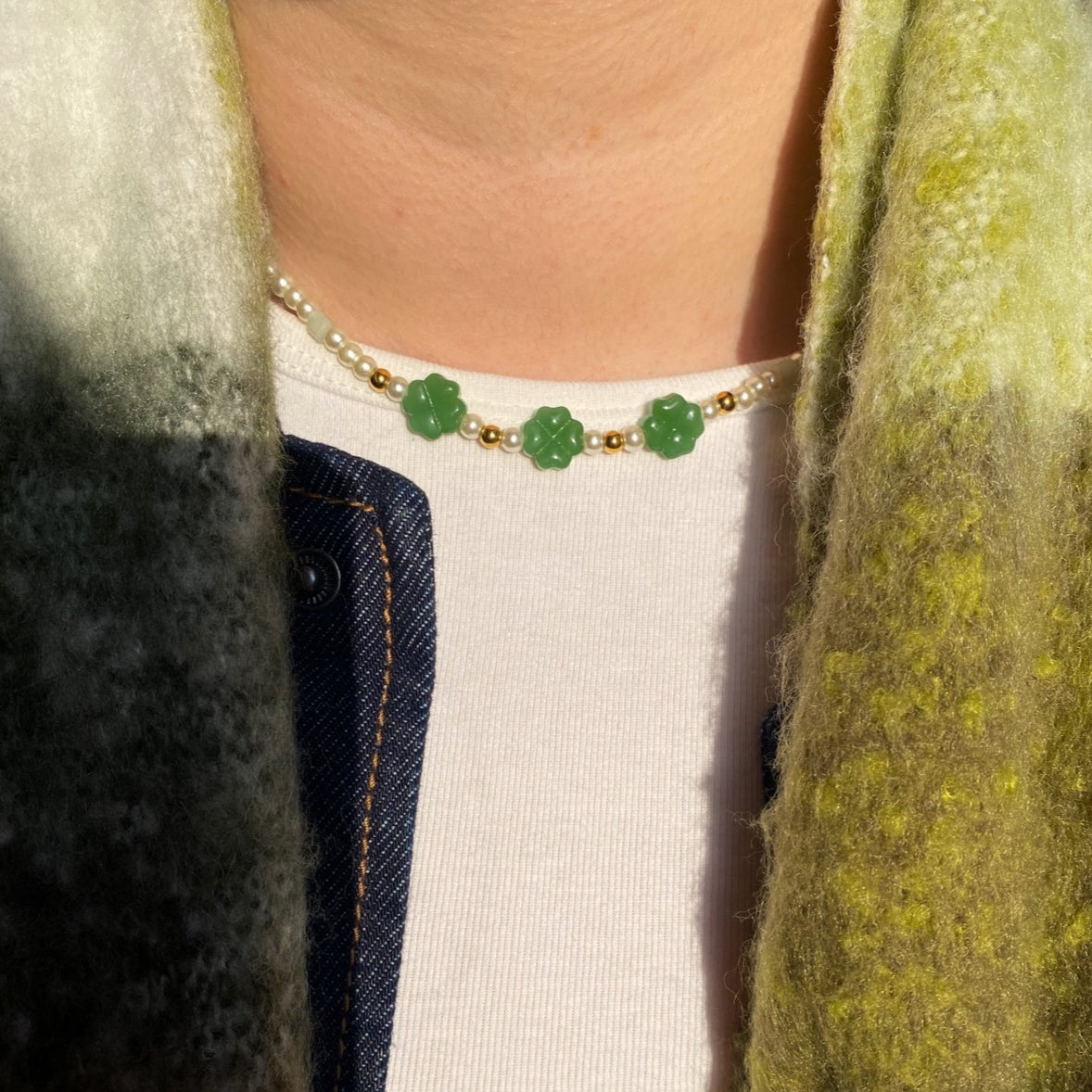 Collana Portami Fortuna verde scuro