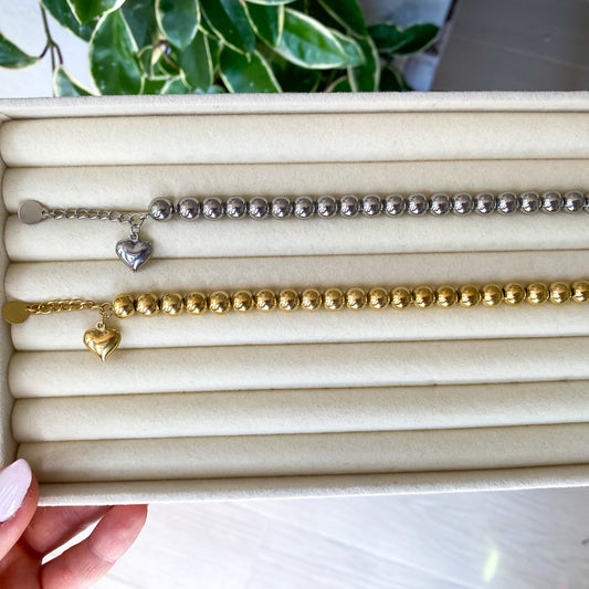 Bracciale Sonaglio Cuore 7mm