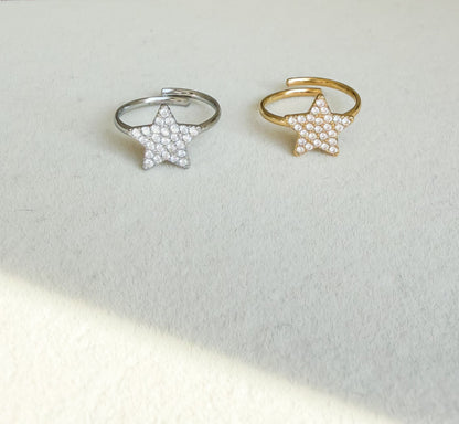 Anello Stella Strass