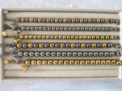 Bracciale Sonaglio Cuore 7mm