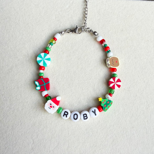 Bracciale Perline Natale