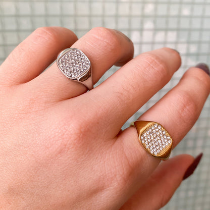 Anello Chevalier Quadrato