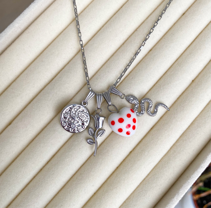 Ciondolo Cuore Pois