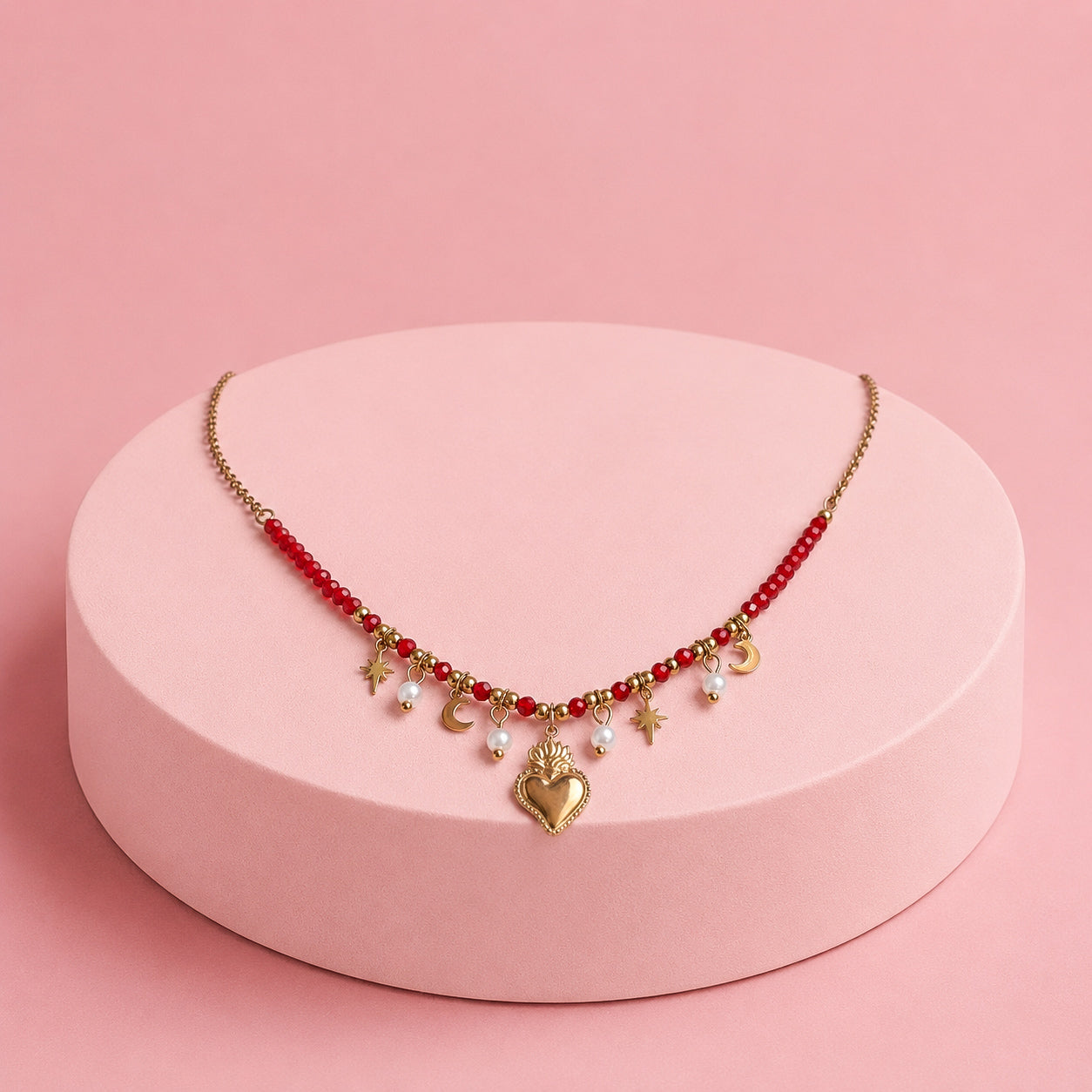 Collana Sacro Cuore Red