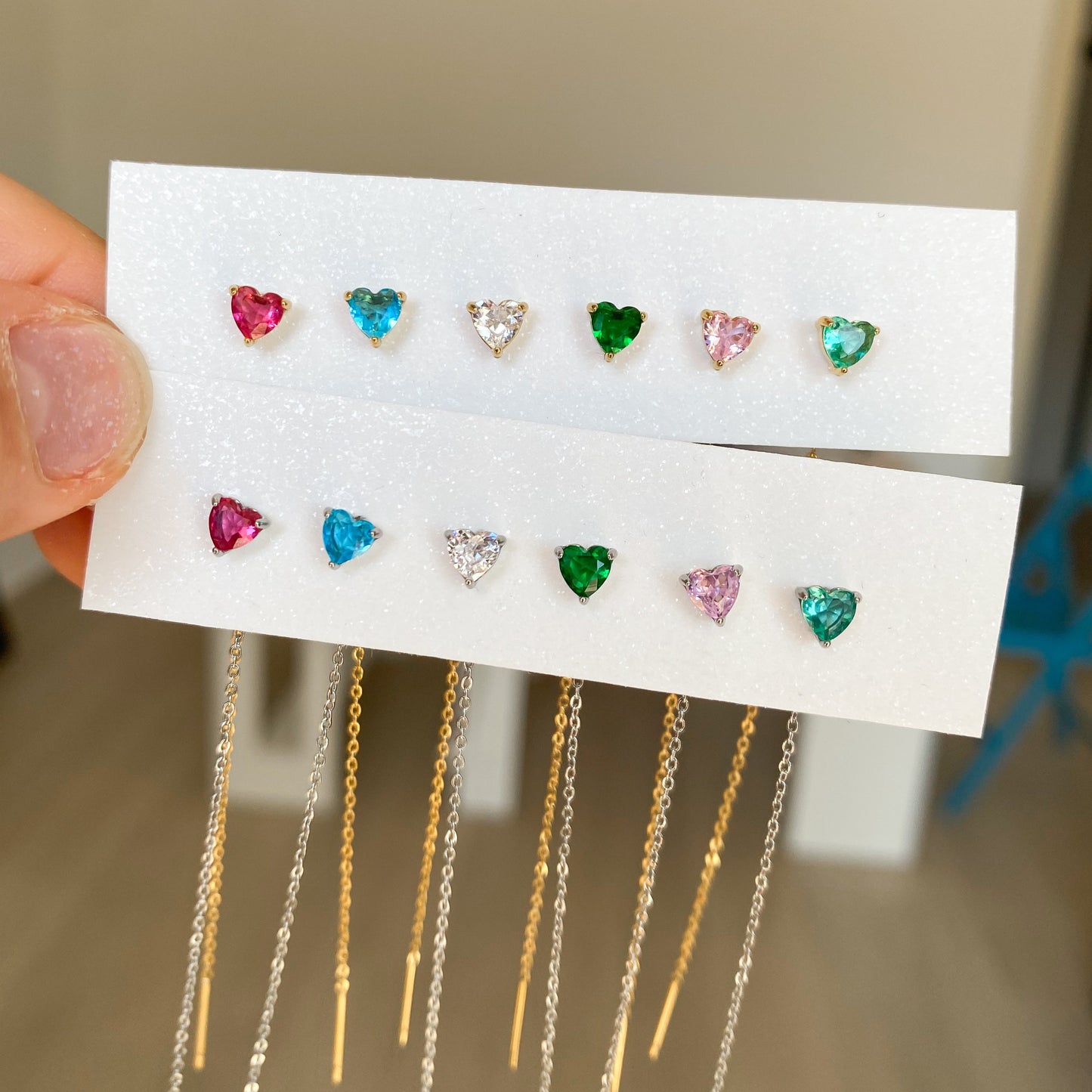 Orecchini Sali e Scendi Multicolor