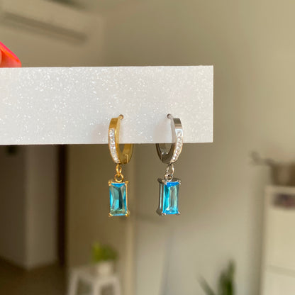 Orecchino Baguette Color