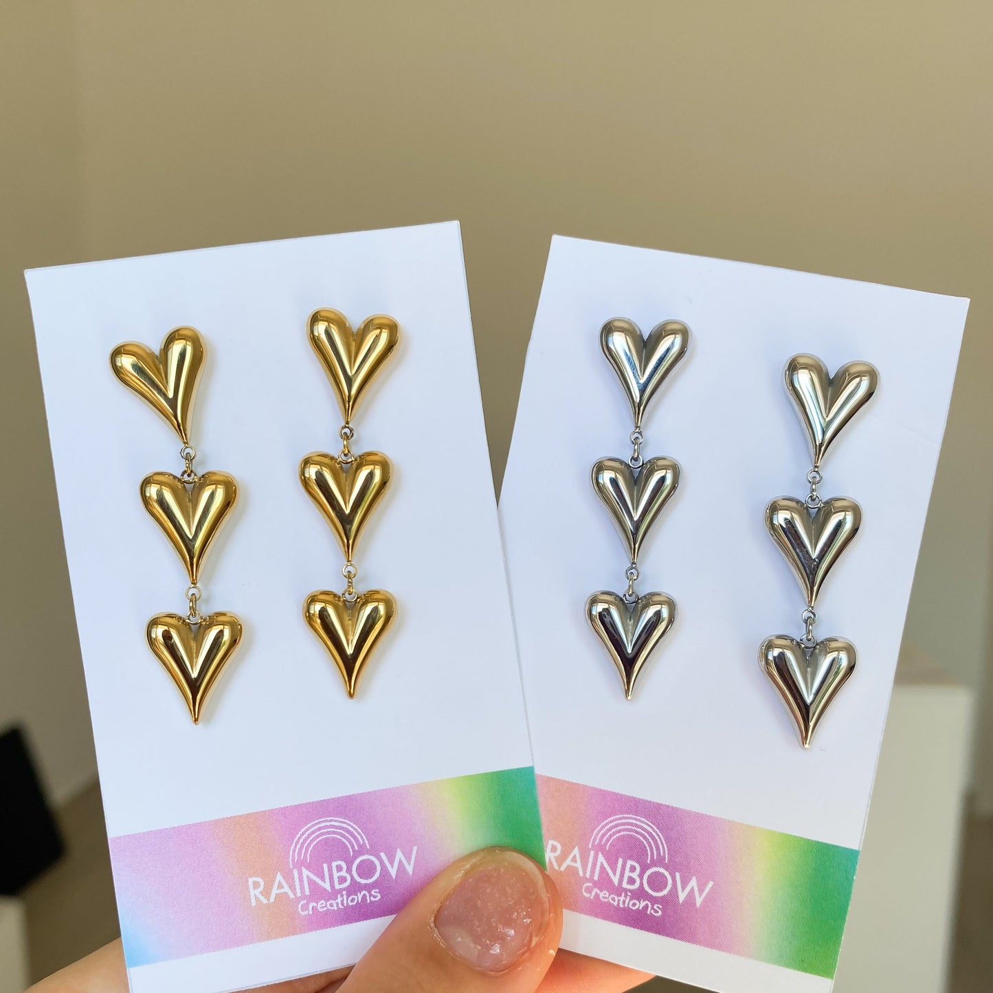 Orecchini Tris di Cuori