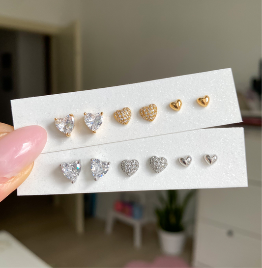 Set Mini Orecchini Cuore