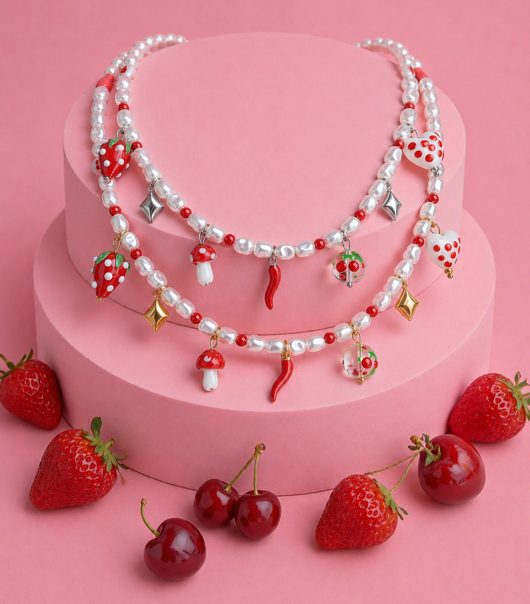 Collana Candy Bloom Red