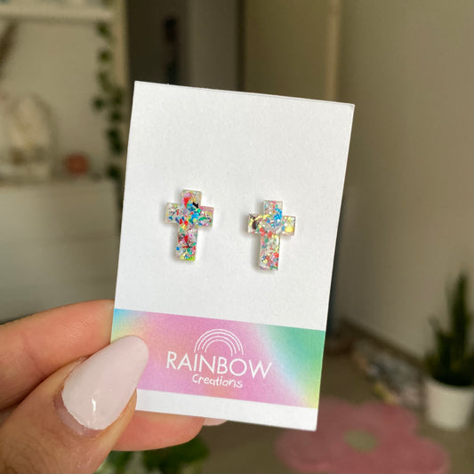 Orecchini Croce Multicolore
