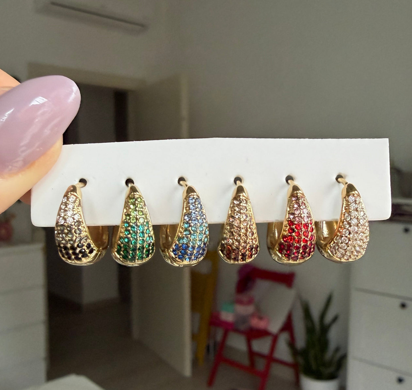 Set Orecchini Goccia Multicolor