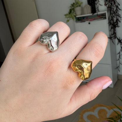 Anello Cuore Fluido