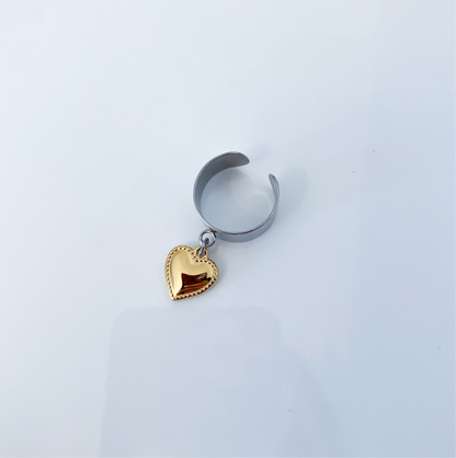 Anello Cuore Bicolor