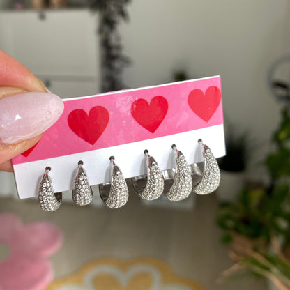 Set Orecchini Strass