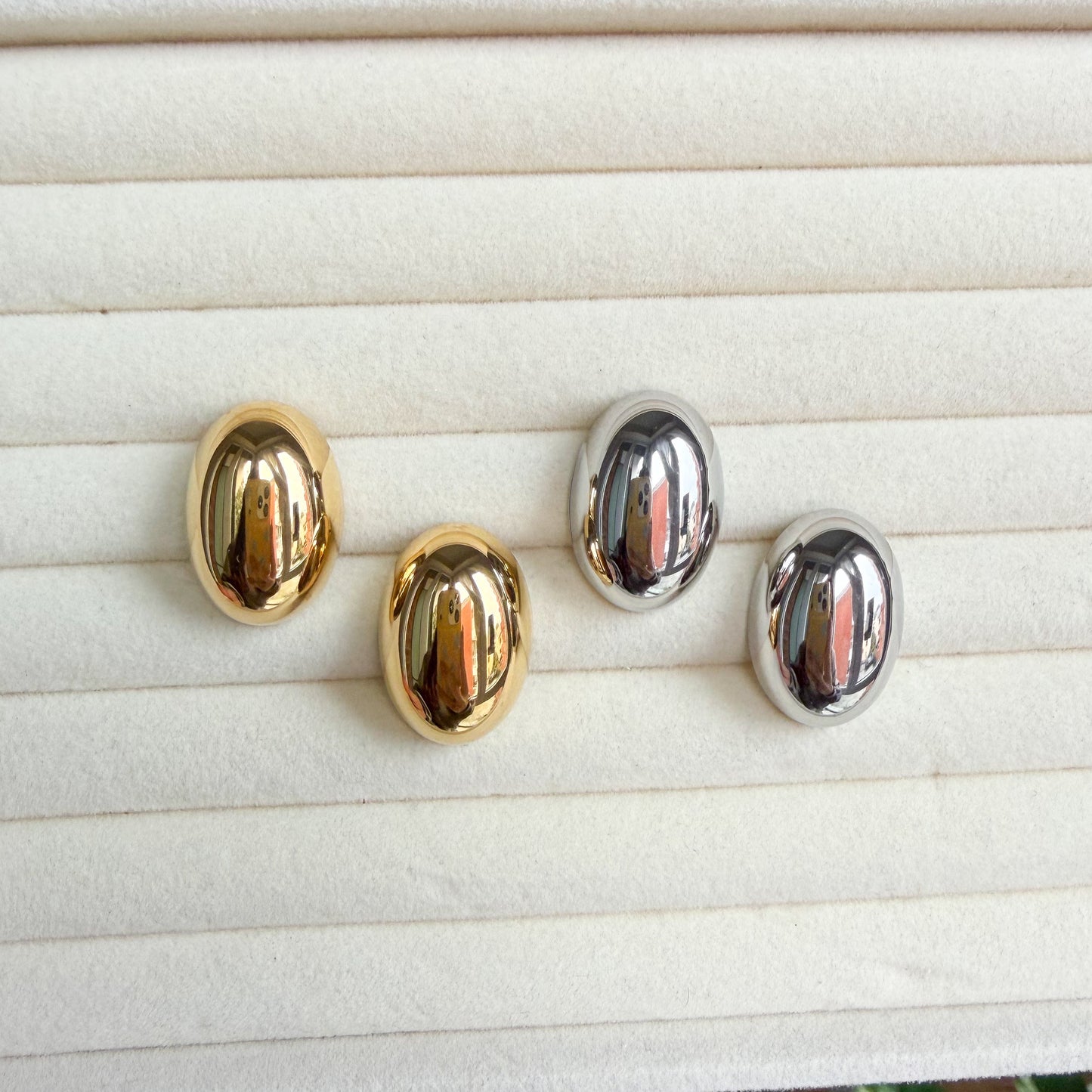 Orecchini Bottone Ovale