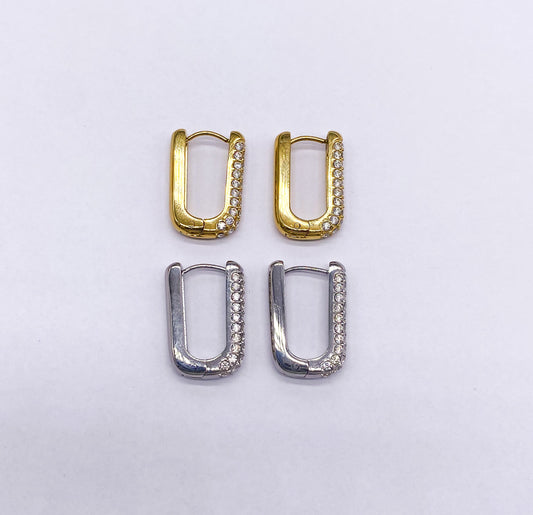 Orecchini Long Strass