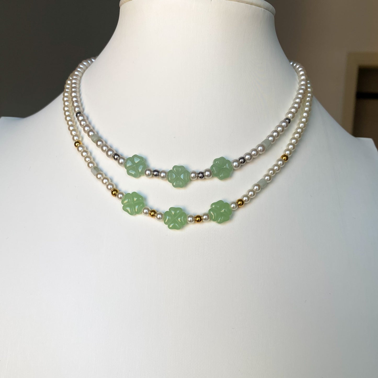 Collana Portami Fortuna verde chiaro