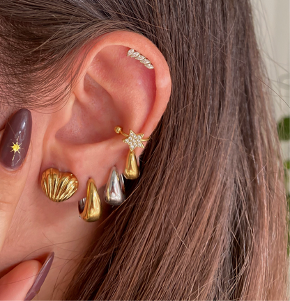 Orecchini Cuore Bottone