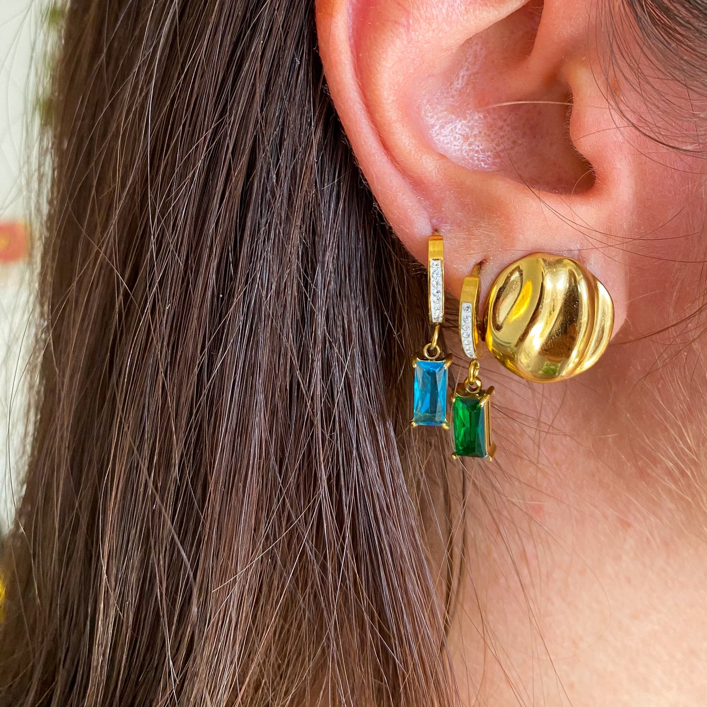 Set Orecchini Baguette Color