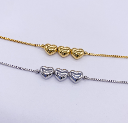 Bracciale Cuori Chubby