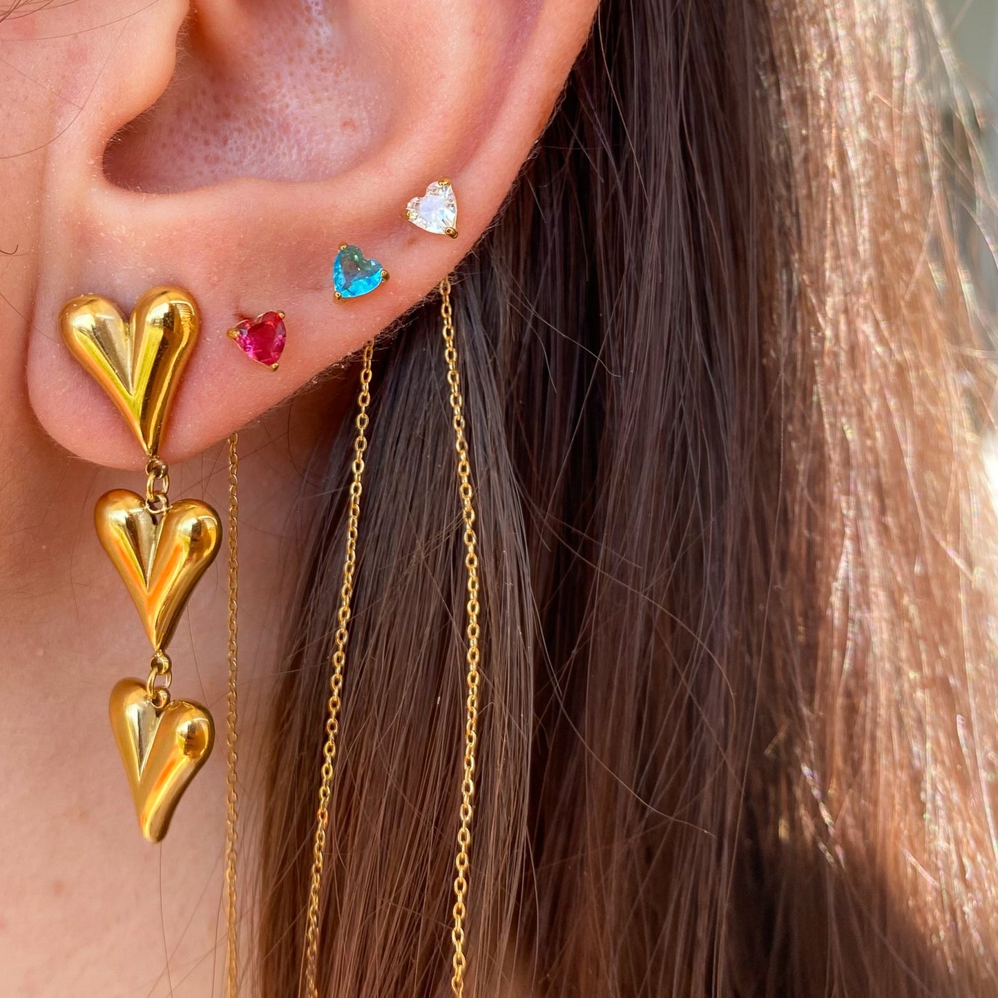 Orecchini Tris di Cuori