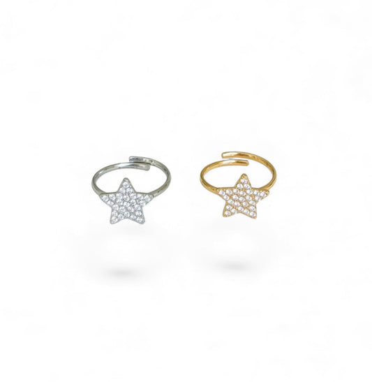 Anello Stella Strass