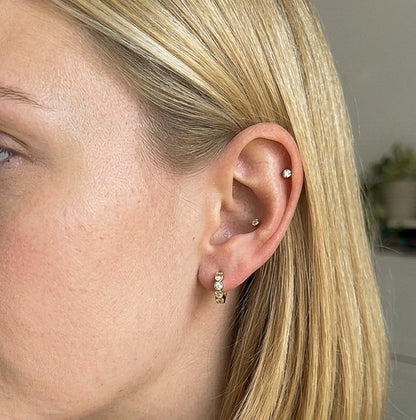 Orecchini Hoop Zircons