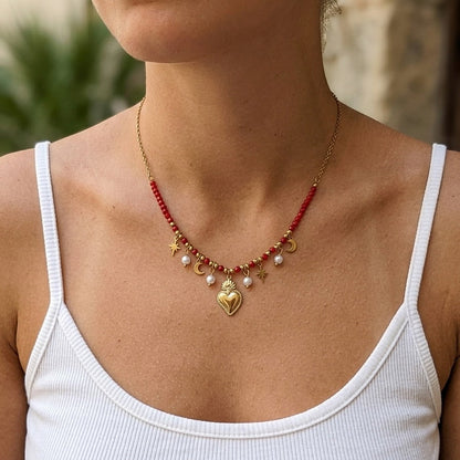 Collana Sacro Cuore Red
